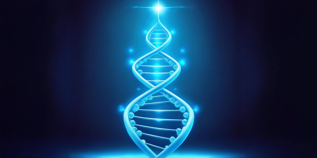 Christmas Tree DNA Strands Illustration